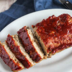 Turkey meatloaf on a plate