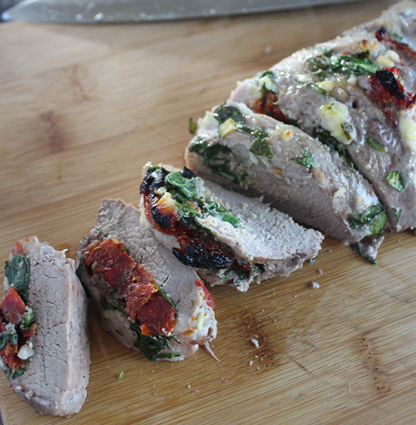 pork tenderloin on a cutting board