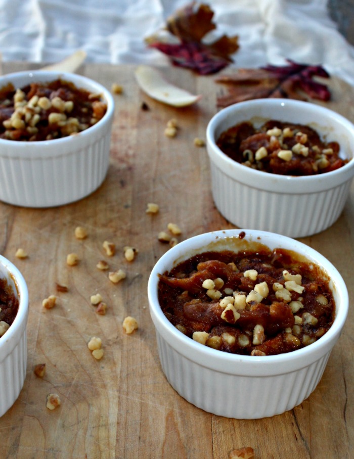 Swedish Apple Pie Cups With Date Caramel Sauce - Simple And Savory