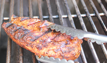 chicke breast on a grill