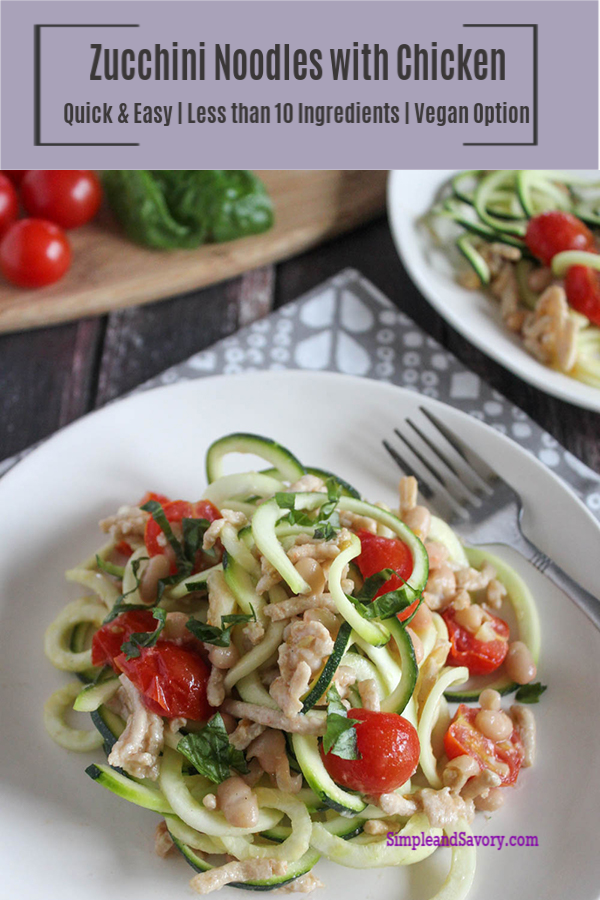 Quick and Easy Zucchini Noodles Recipe with Chicken Simple And Savory