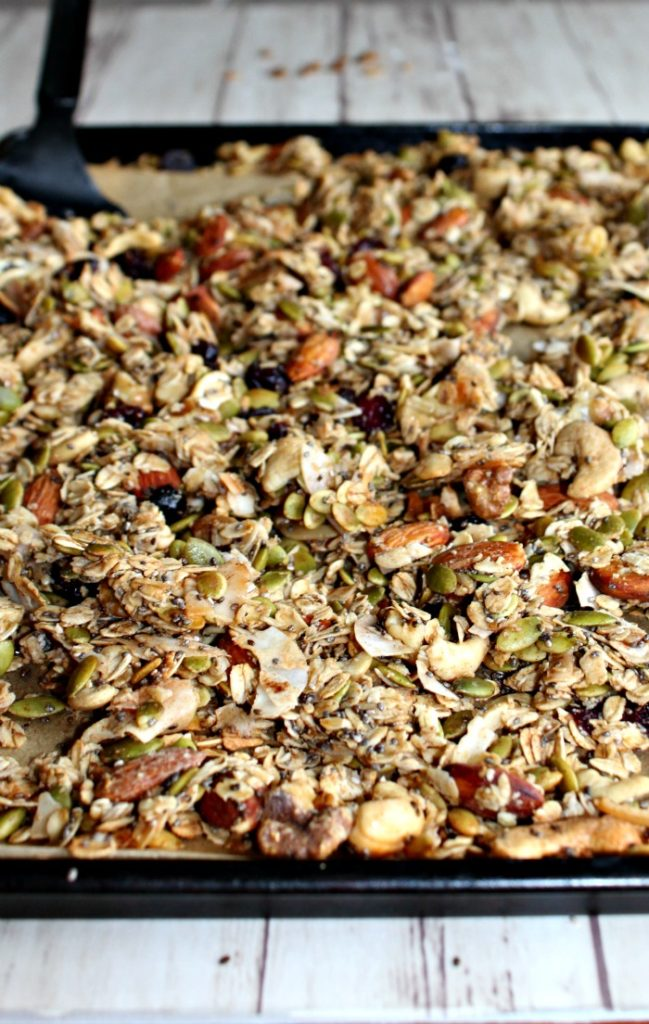 Easy healthy homemade granola made fro scratch simple and savory.com