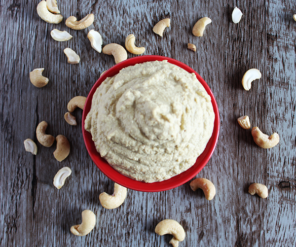 Cashew cheese overhead view