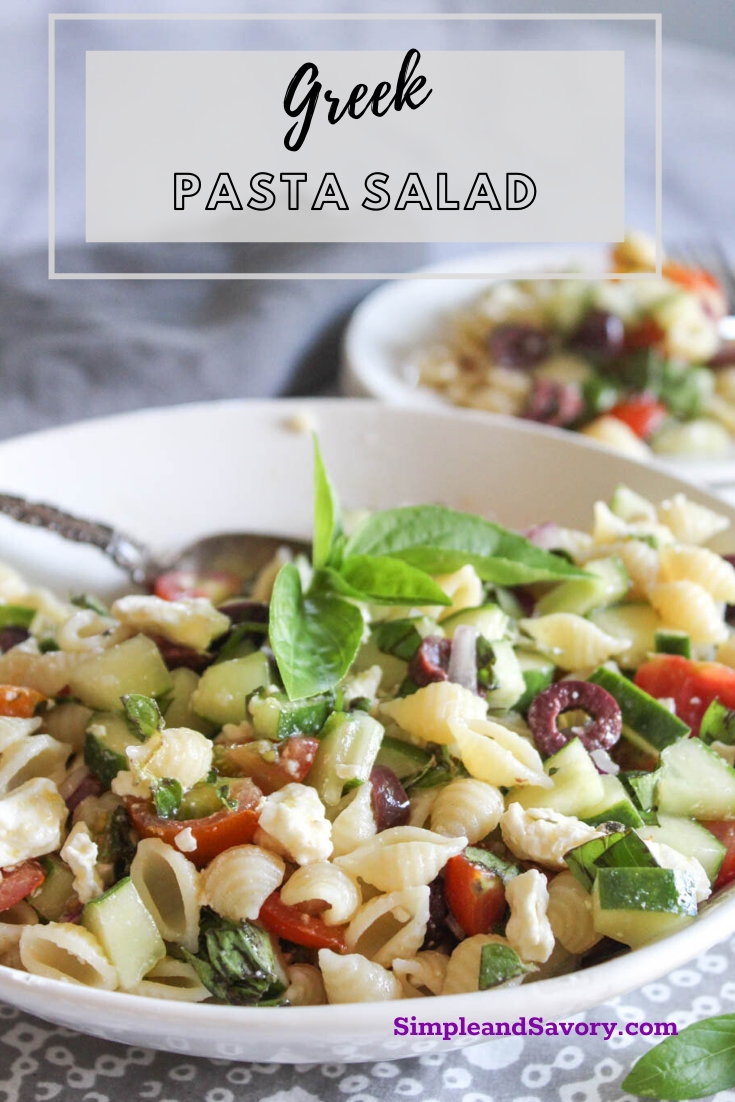 Easy Tomato Basil Feta Pasta Salad Recipe - Simple And Savory