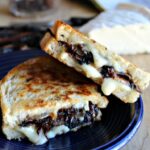 grilled brie cheese with portobellos