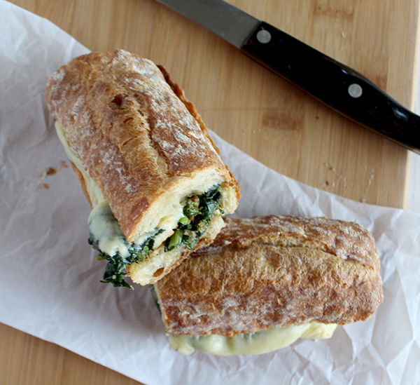 Broccoli and mushroom sandwich simple and savory