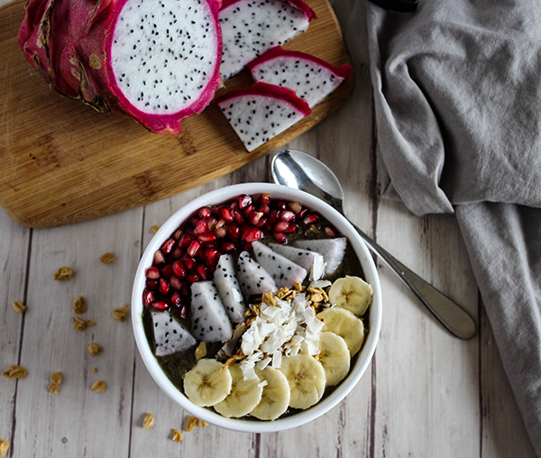 Dragon Fruit Acai Bowl overhead