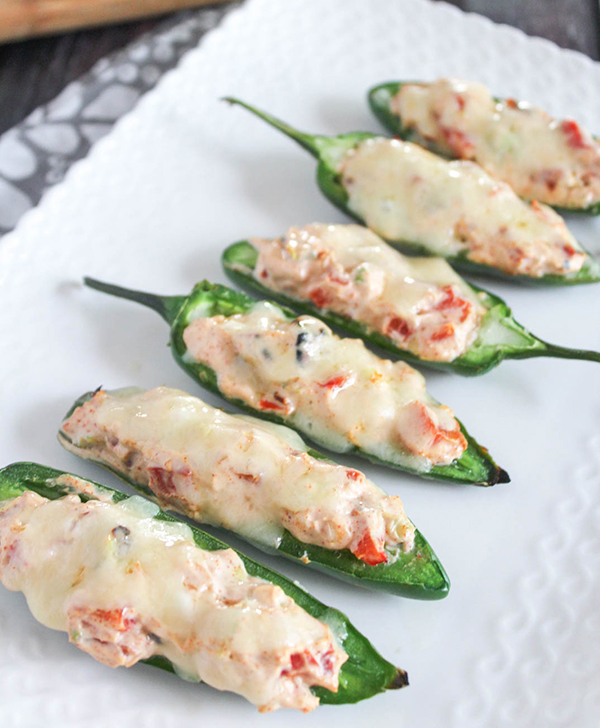 jalapeno poppers on a platter 