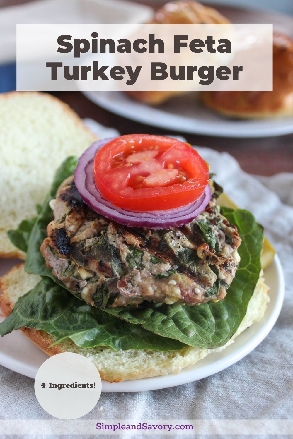 Greek Spinach Feta Turkey Burgers Simple And Savory