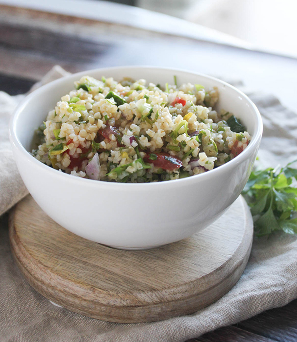 tabbouleh salad close up 