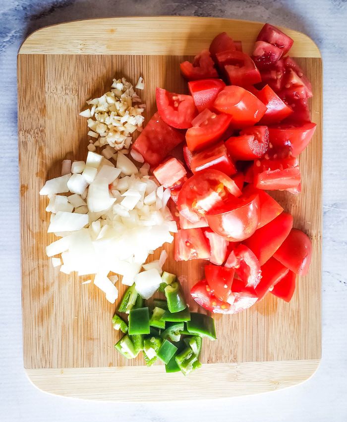 salsa ingredients rough chopped