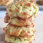 cheddar apple biscuits in a stack