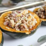 a close up view of stuffed squash