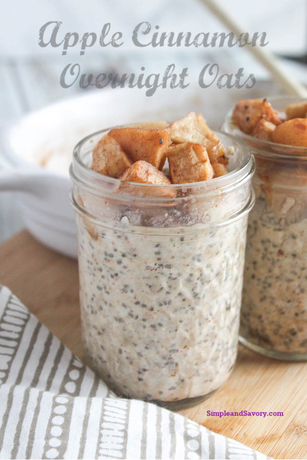 Apple and Cinnamon Overnight Oats Simple And Savory