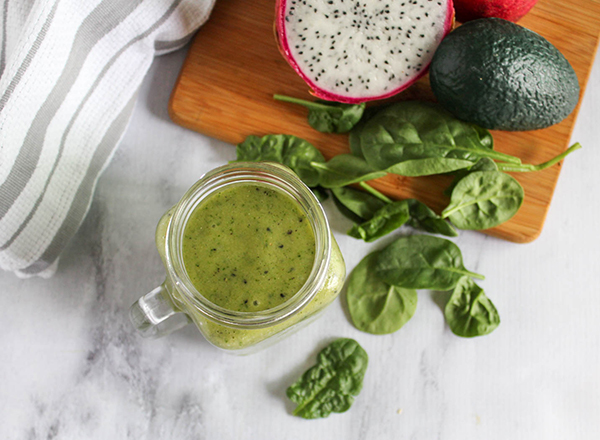 Super Green Smoothie with Tropical Fruit