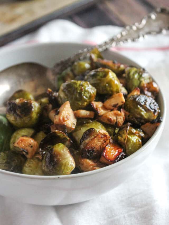 Roasted Brussels Sprouts With Apples