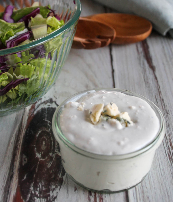 Healthy Homemade Greek Yogurt Blue Cheese Dressing