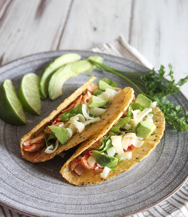 chicken tacos on a plate