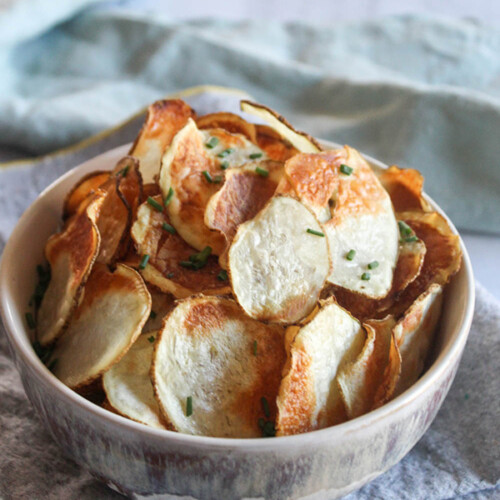 Homemade Healthy Potato Chips Made in the Air Fryer or Oven
