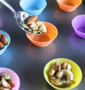 cashew clusters with almonds and pumpkin seeds