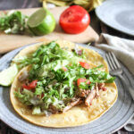 chicken tostadas on a plate