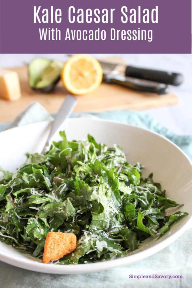Kale Salad with Avocado Dressing