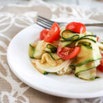 zucchini ribbons salad on a plate