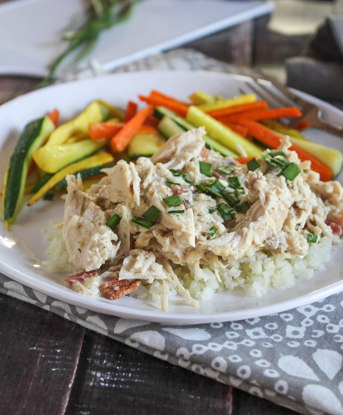 Slow Cooker Healthy Crack Chicken