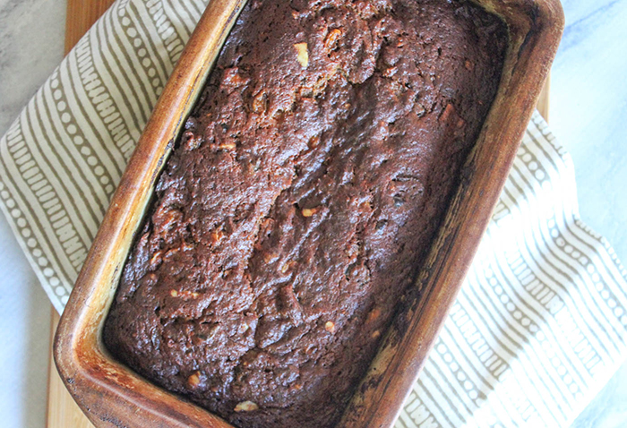 the baked loaf of persimmon bread