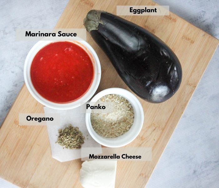 a photo of ingredients needed to make eggplant casserole