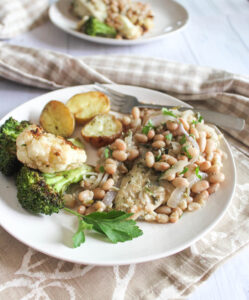 Garlic and Herb Chicken with White Beans - Simple And Savory