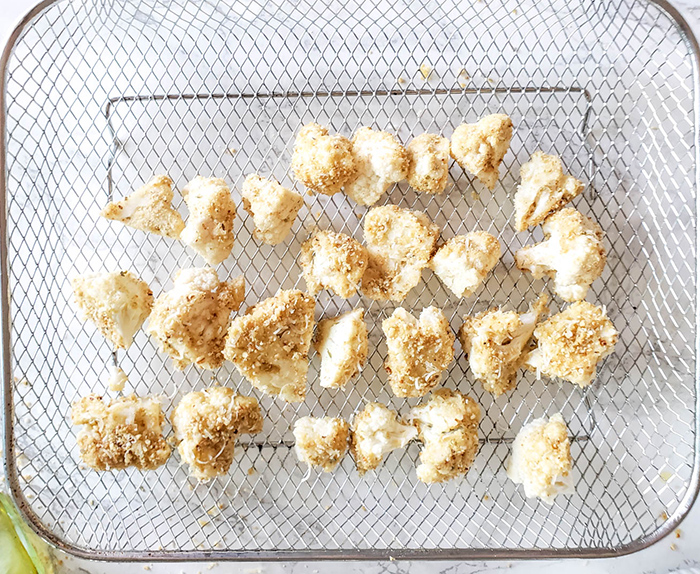 cauliflower florets on the air fryer try 