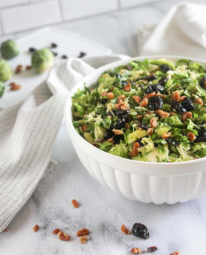 a view of the salad in a white bowl