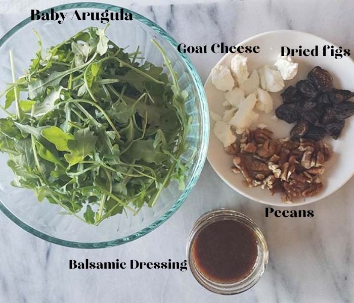 Arugula salad with figs ingredients
