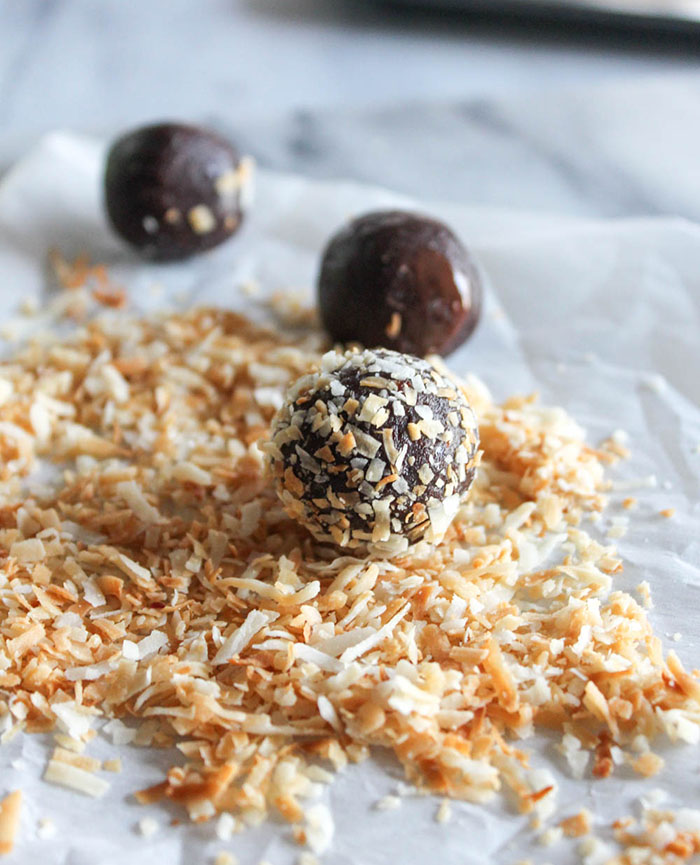 bourbon balls rolling coconut