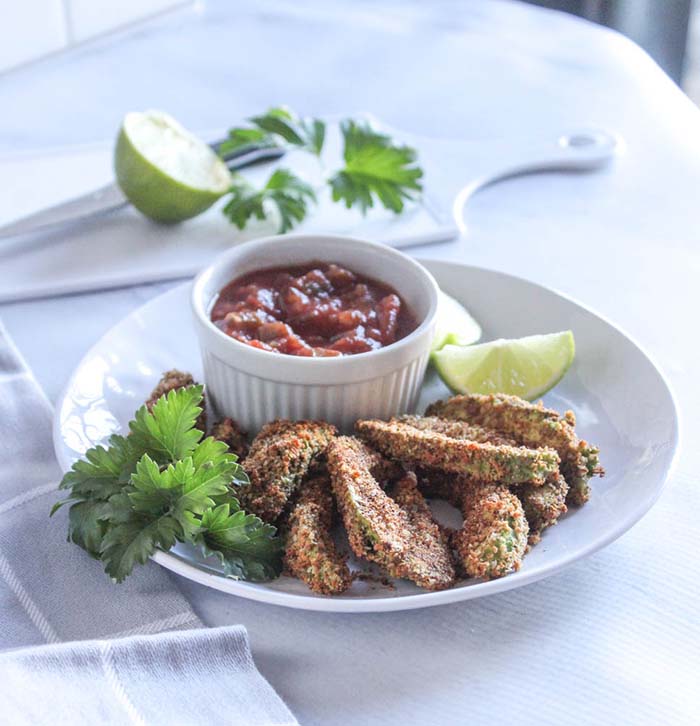 avocado fries on a plate