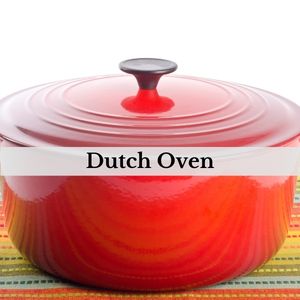 a red dutch oven
