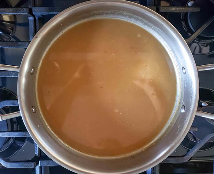 gravy in a pan