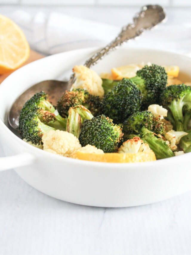 AIr Fryer Broccoli and Cauliflower