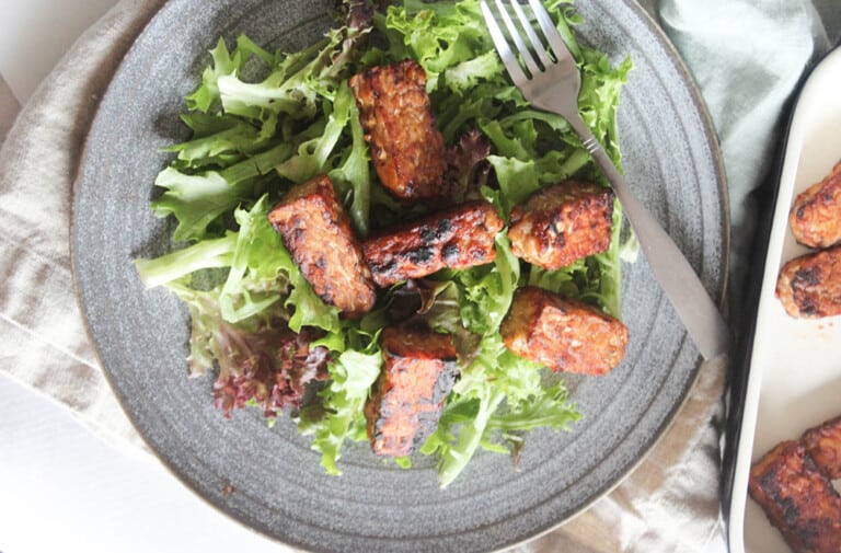 Marinated Grilled Tempeh Recipe with BBQ Sauce Simple And Savory