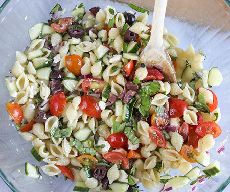 A picture of the ingredients mixed together in a bowl