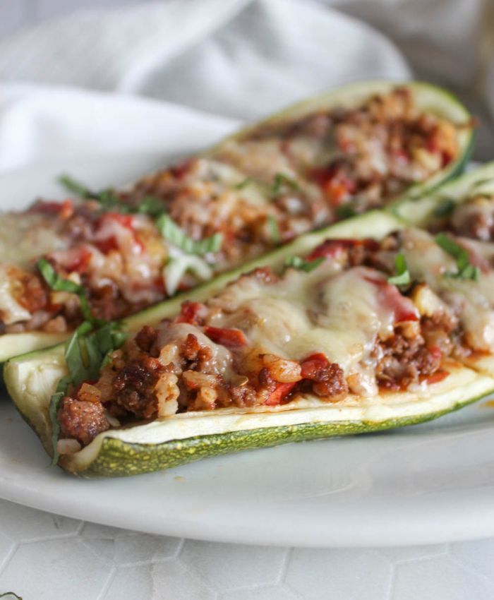 Stuffed Zucchini with Ground Beef and Rice Recipe