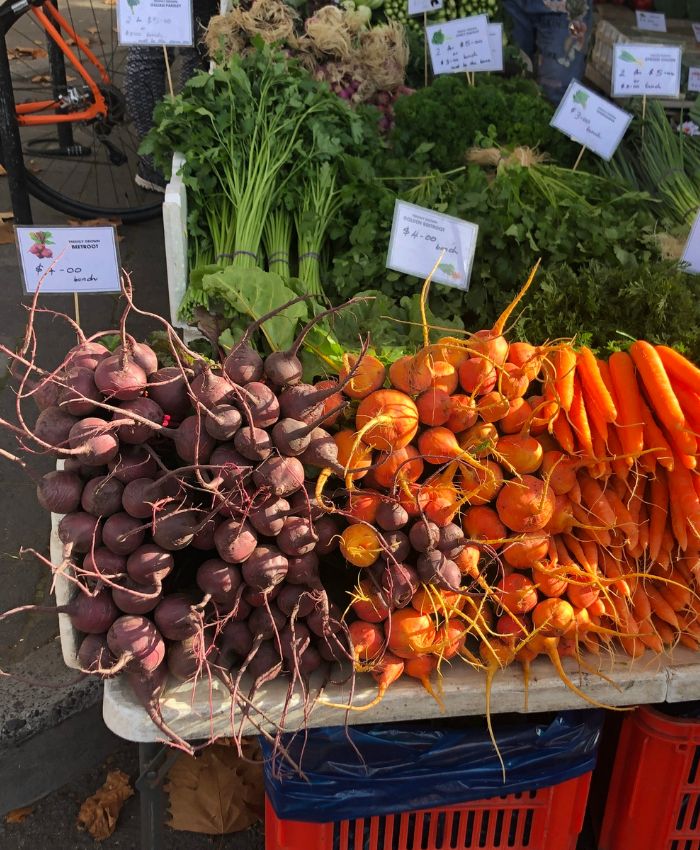 beets at a farmer's market