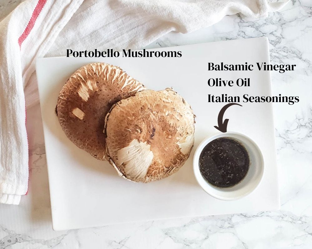 a picture of air fryer mushroom ingredients