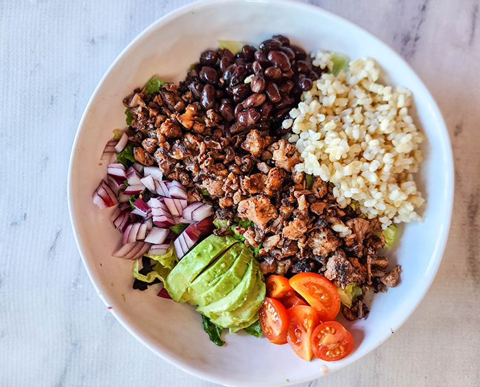 burrito bowl assembled