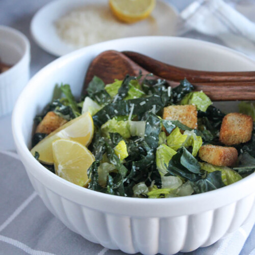 Refreshing Lemon Kale Caesar Salad Simple And Savory
