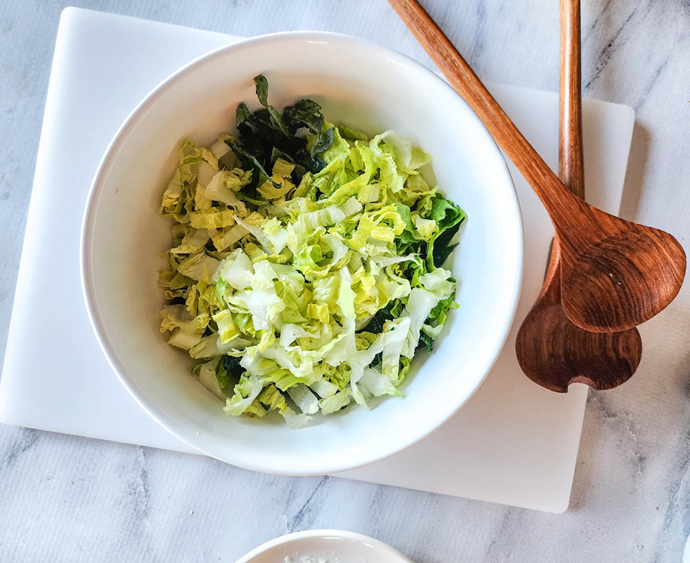 kale salad greens in a bowl