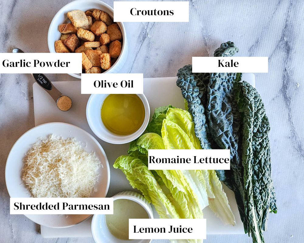 ingredients for kale salad