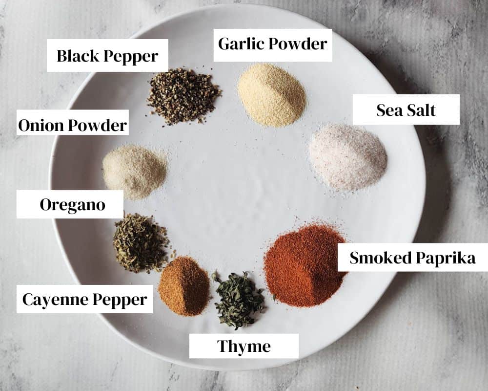 a picture of ingredients needed to make cajun spice blend