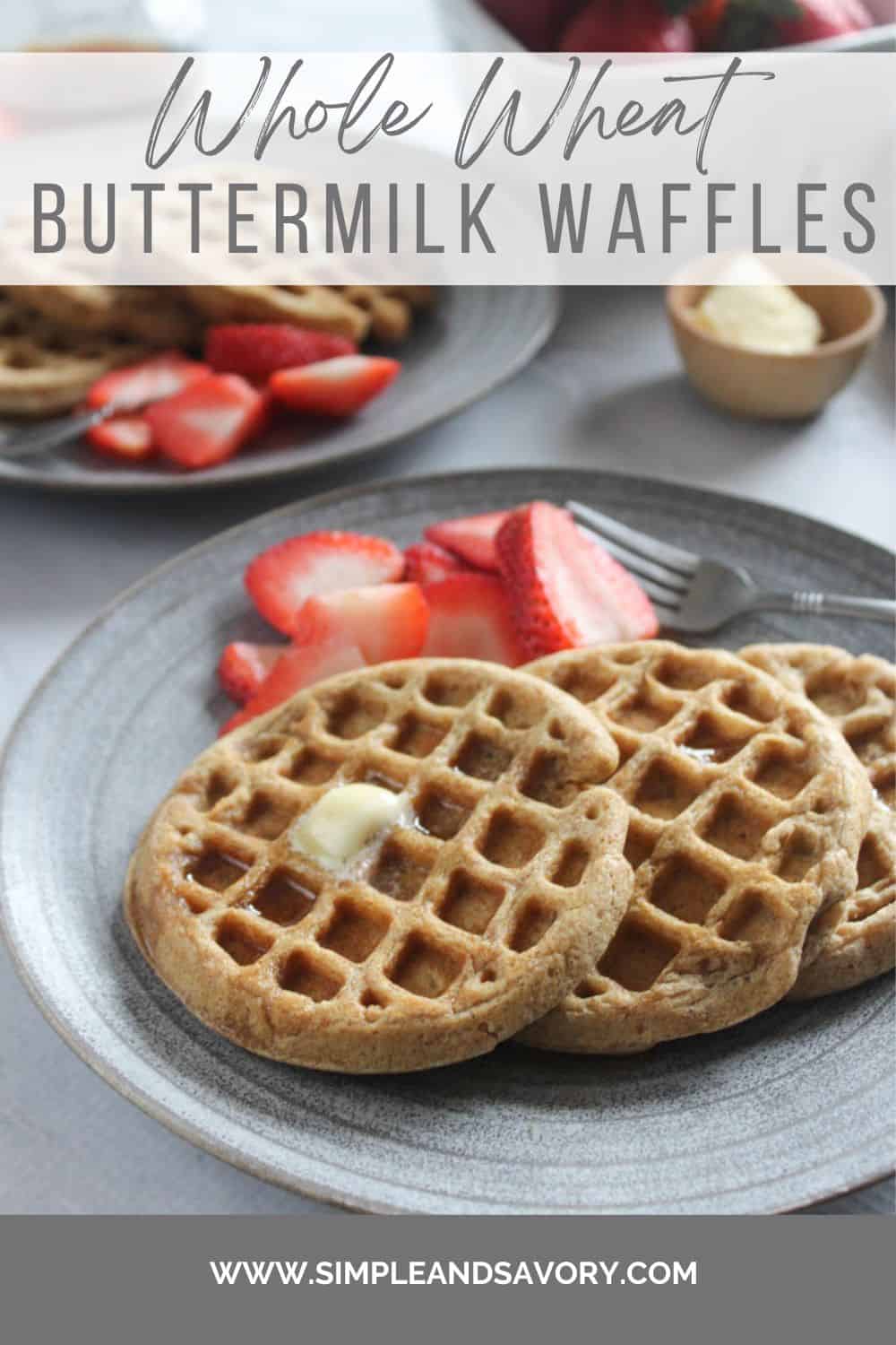 Whole Wheat Buttermilk Waffles Recipe - Simple And Savory